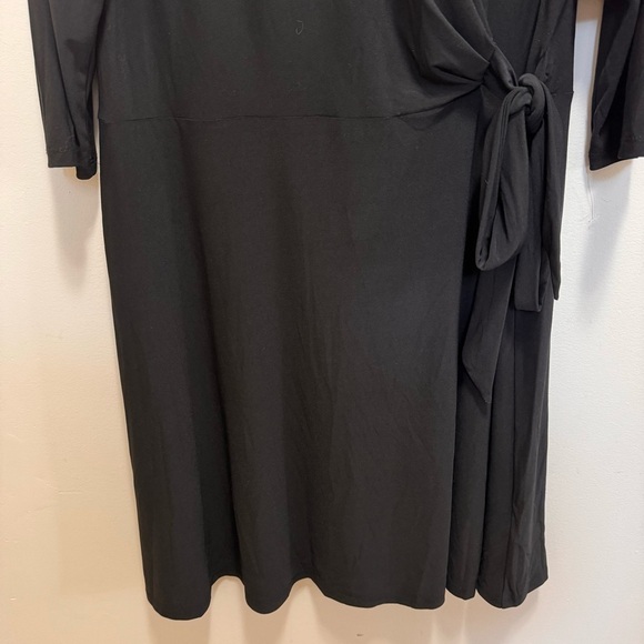 Chaps Tie-Front Fit-&-Flare Black Dress Size XL NWT - Picture 6 of 11
